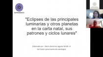 81.- Eclipses de las luminarias y otros planetas en la carta natal, sus patrones y ciclos lunares 11 Octubre 2020
